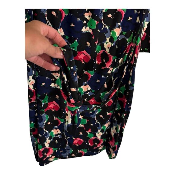 Talbots Plus Size Midi dress Floral Lined with belt Whimsical Romantic size 3X - Picture 4 of 7
